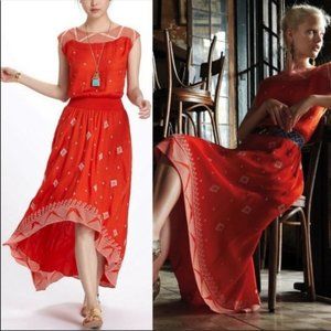 Floreat Red Embroidered Mullet dress size 0